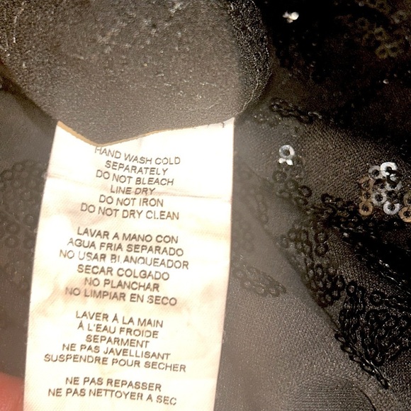 Bebe Black Sequin Cocktail Dress Sleeveless Size Small Like New - Picture 5 of 9